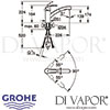 Grohe Eurosmart Single-Lever Kitchen Sink Mixer Tap Dimension